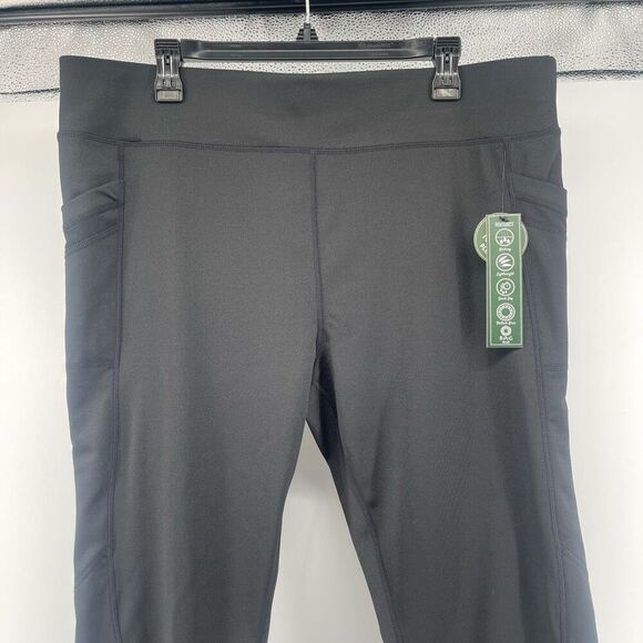 RAG Plus Women’s Jet Black Lightweight Quick Dry Active 21” Capri Leggings 3X - Picture 3 of 13